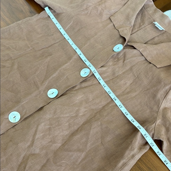 Habitat Linen Jacket Tunic Button Down Top Lagenlook Size Large - Picture 11 of 11
